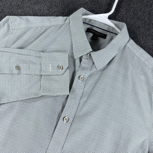 Banana Republic Other - Banana Republic Button Down Mens L Large Tall Grey Geometric Non-Iron Slim Fit